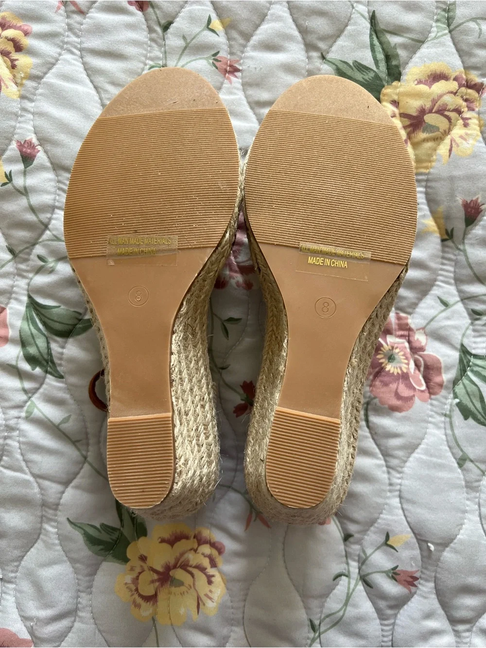 Brown Espadrille Wedge Sandals with Ankle Strap